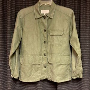 “ The Great” Olive Khaki Linen Jacket Top Blazer Small